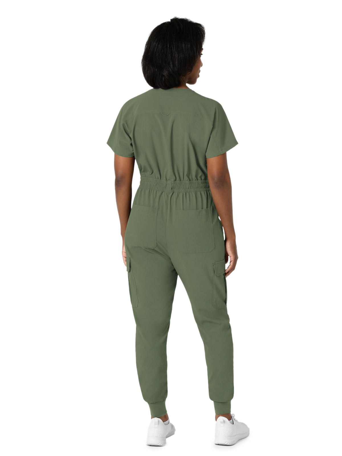 Women's Seven-Pocket Cargo Jogger Scrub Jumpsuit