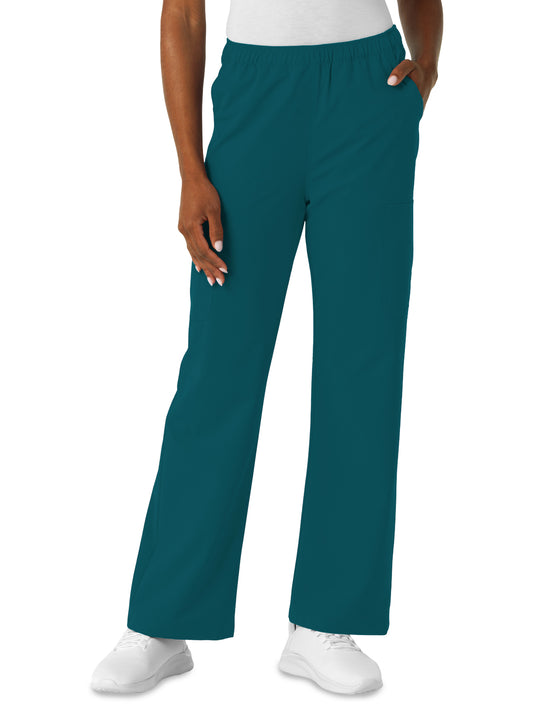 Women's Seven-Pocket Straight Leg Cargo Scrub Pant - 5180 - Caribbean