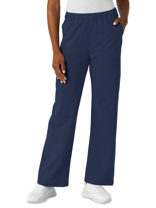 Women's Seven-Pocket Straight Leg Cargo Scrub Pant - 5180 - Navy