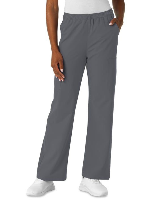 Women's Seven-Pocket Straight Leg Cargo Scrub Pant - 5180 - Pewter