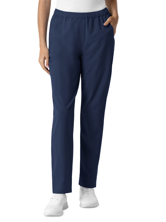 Women's Six-Pocket Slim Leg Scrub Pant - 5280 - Navy