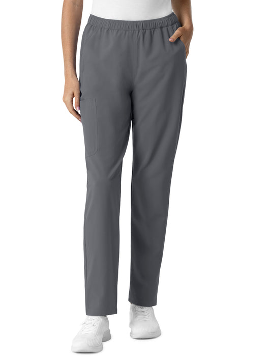 Women's Six-Pocket Slim Leg Scrub Pant - 5280 - Pewter