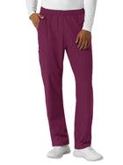 Men's Seven-Pocket Straight Leg Cargo Scrub Pant - 5380 - Wine