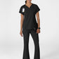 Women's Seven-Pocket Front Slit Flare Scrub Pant