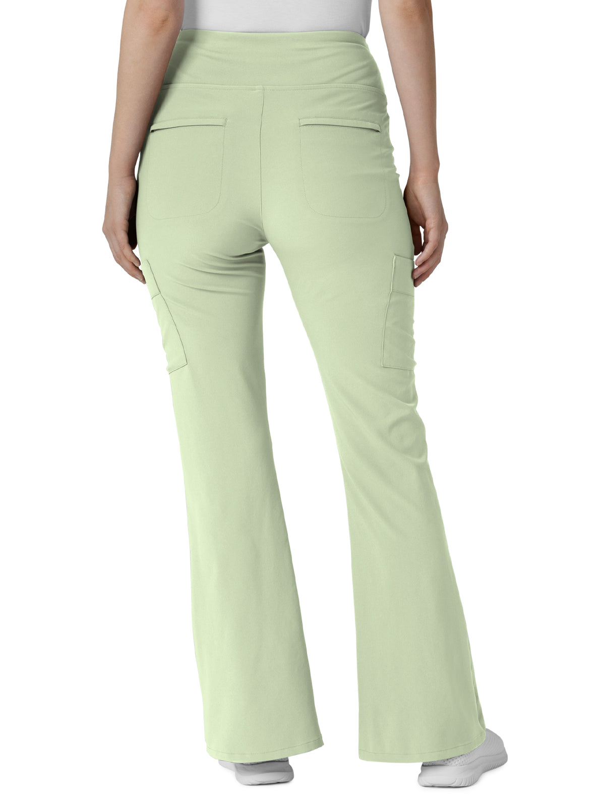 Women's Seven-Pocket Front Slit Flare Scrub Pant