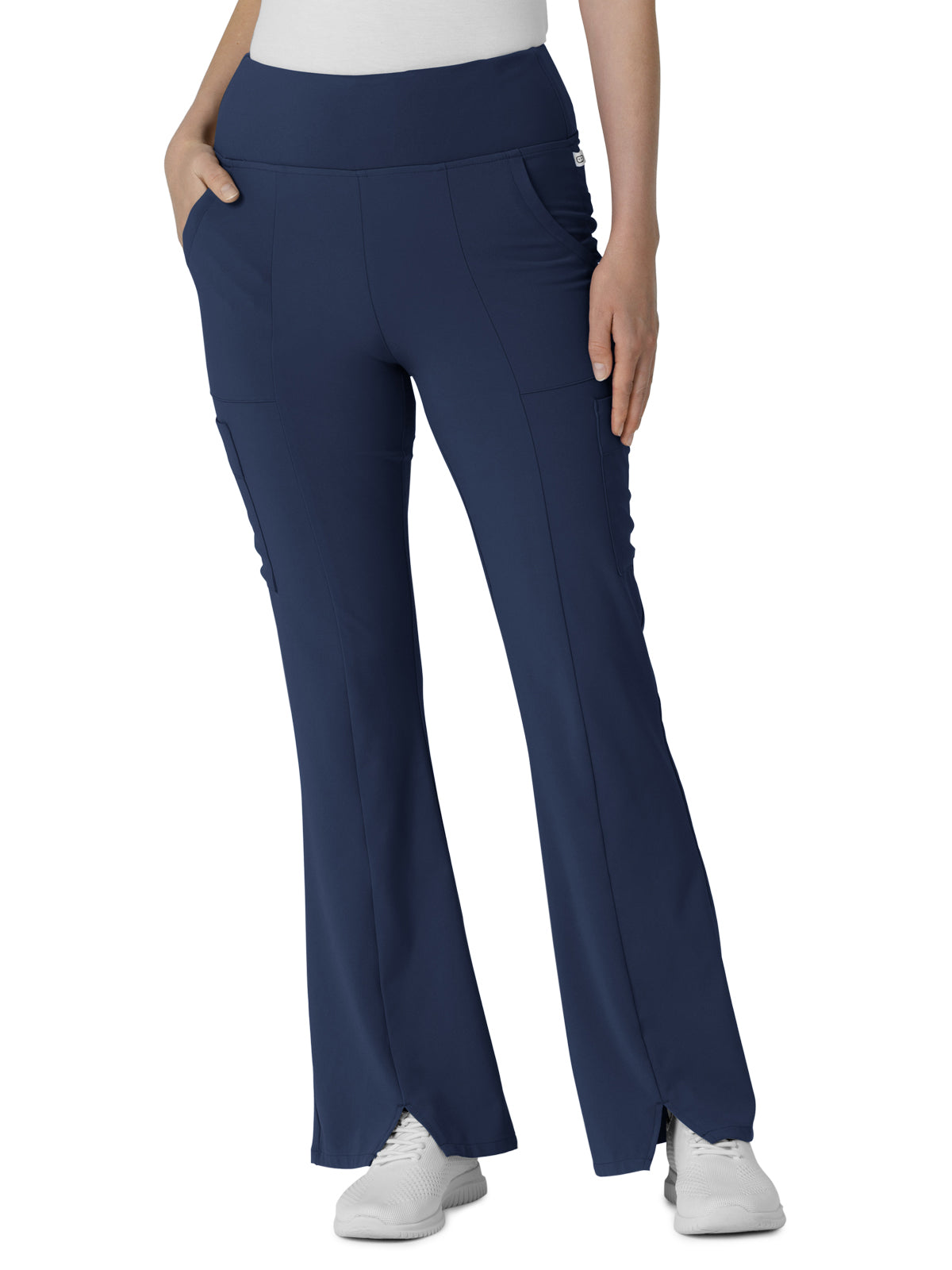 Women's Seven-Pocket Front Slit Flare Scrub Pant