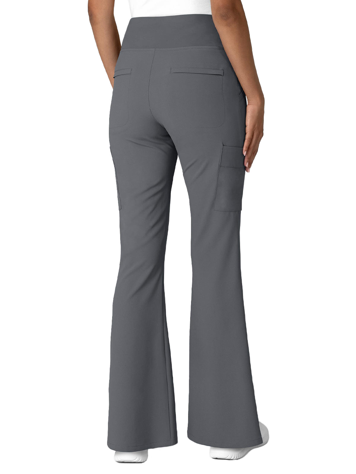 Women's Seven-Pocket Front Slit Flare Scrub Pant