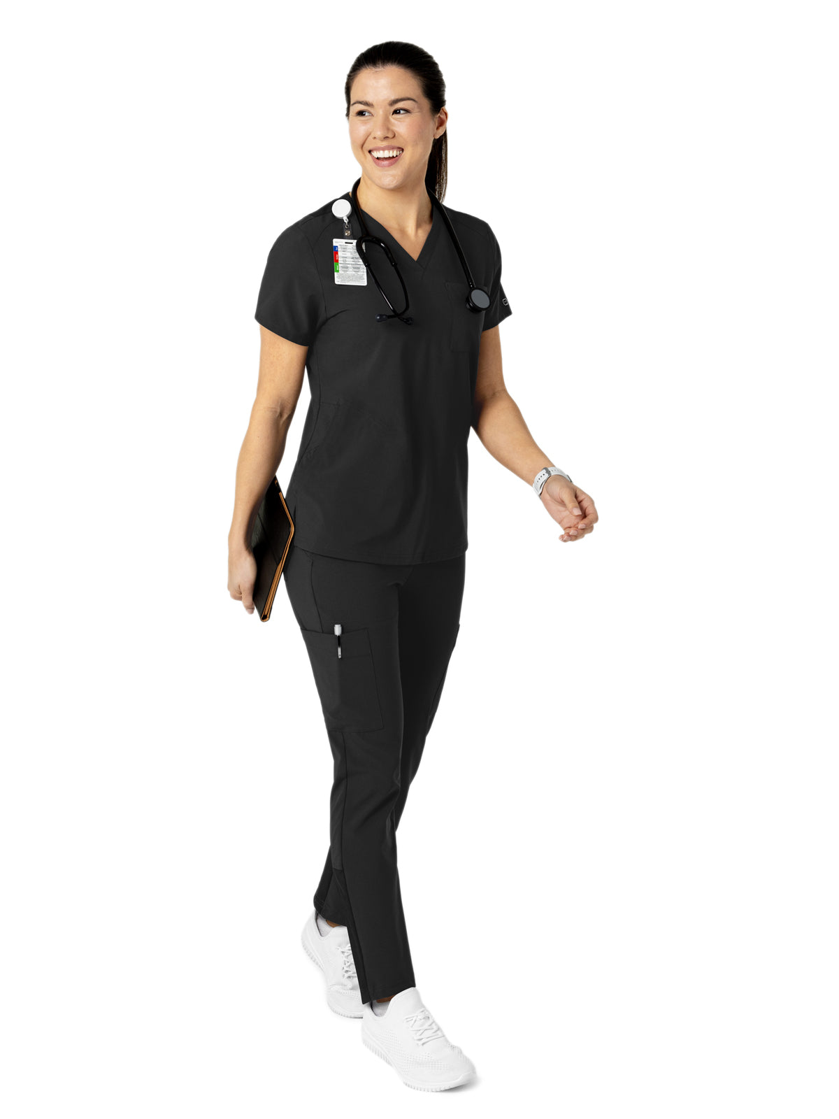 Women's Three-Pocket Flex-N-Reach V-Neck Scrub Top