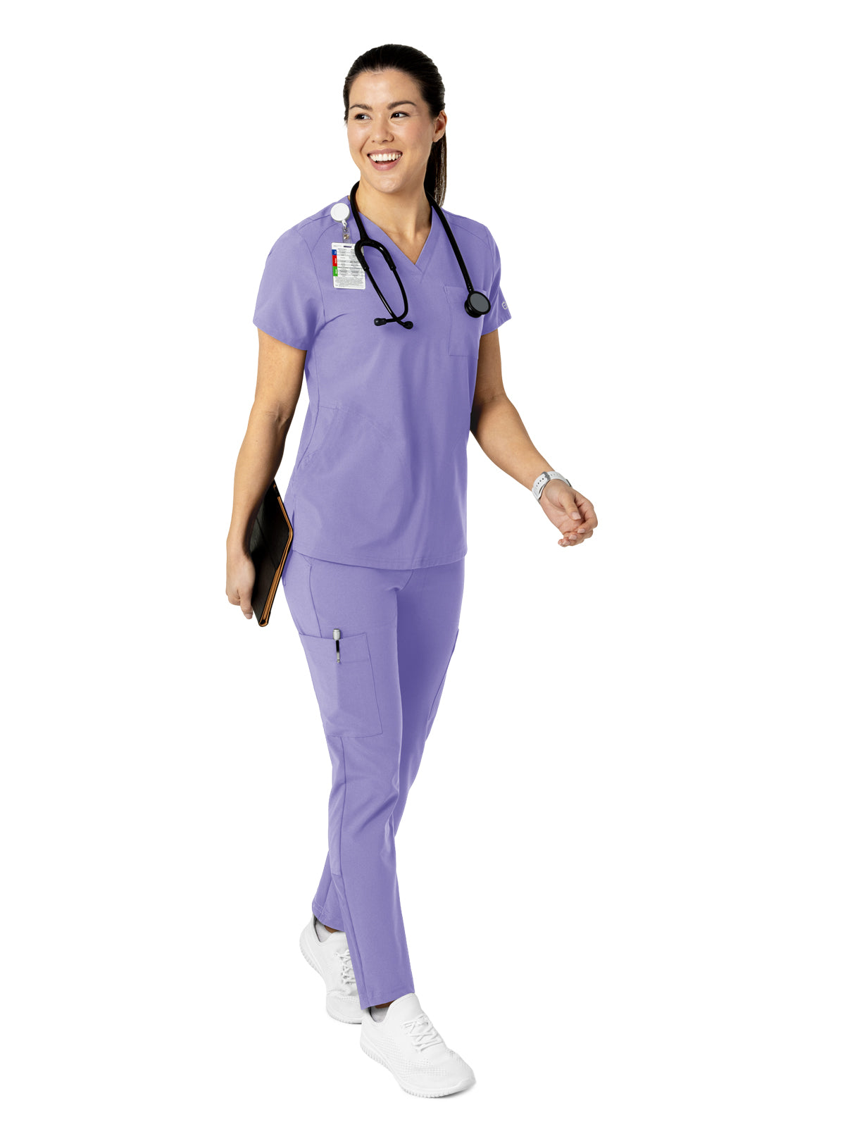 Women's Three-Pocket Flex-N-Reach V-Neck Scrub Top