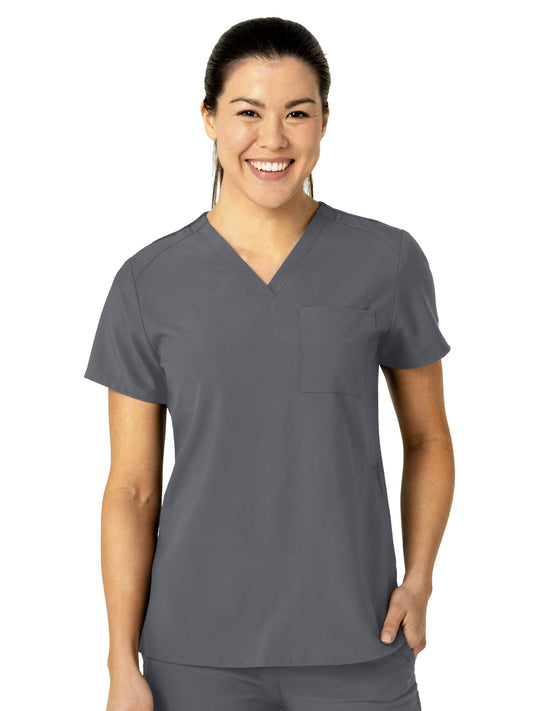 Women's Three-Pocket Flex-N-Reach V-Neck Scrub Top