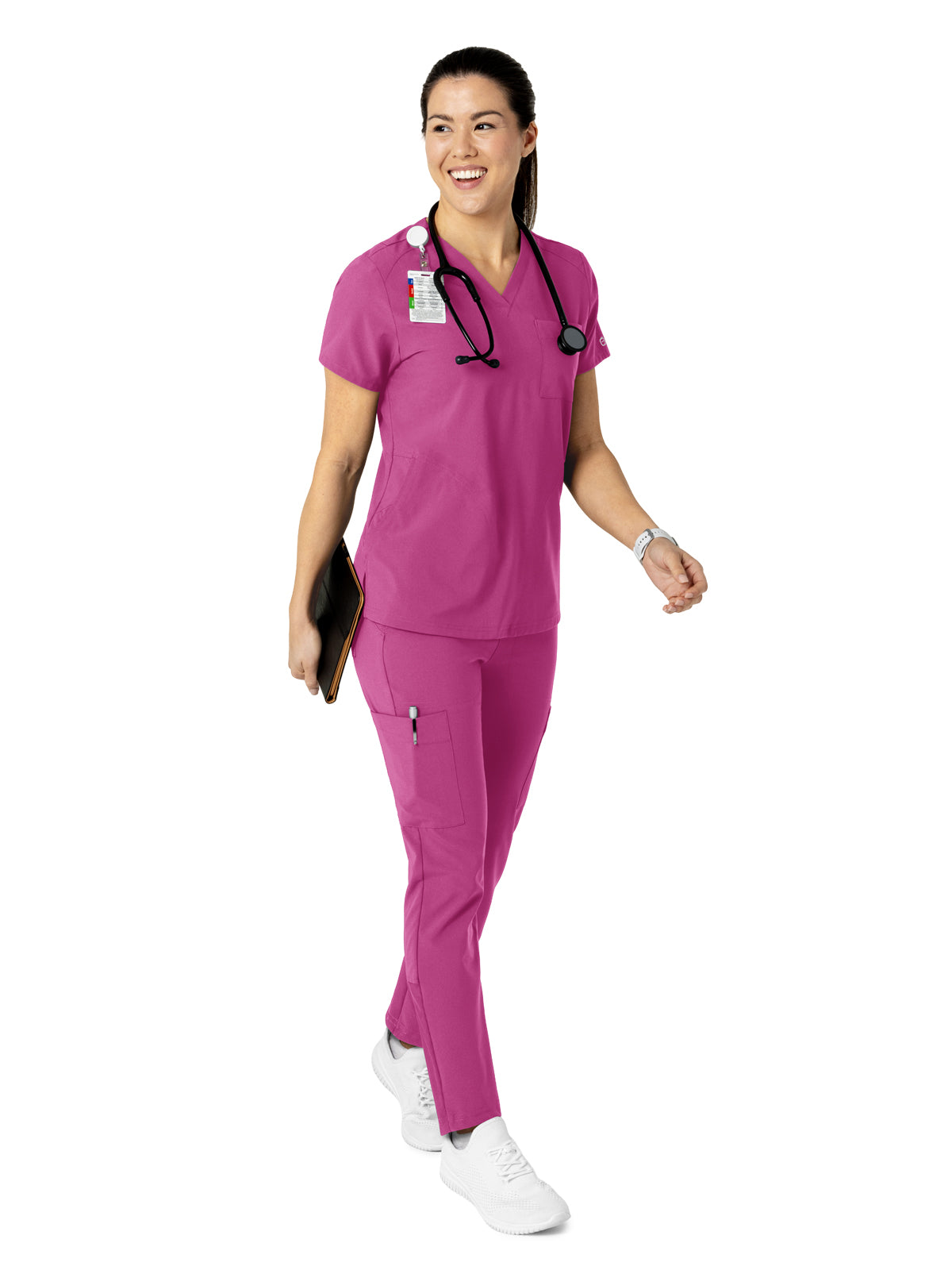 Women's Three-Pocket Flex-N-Reach V-Neck Scrub Top