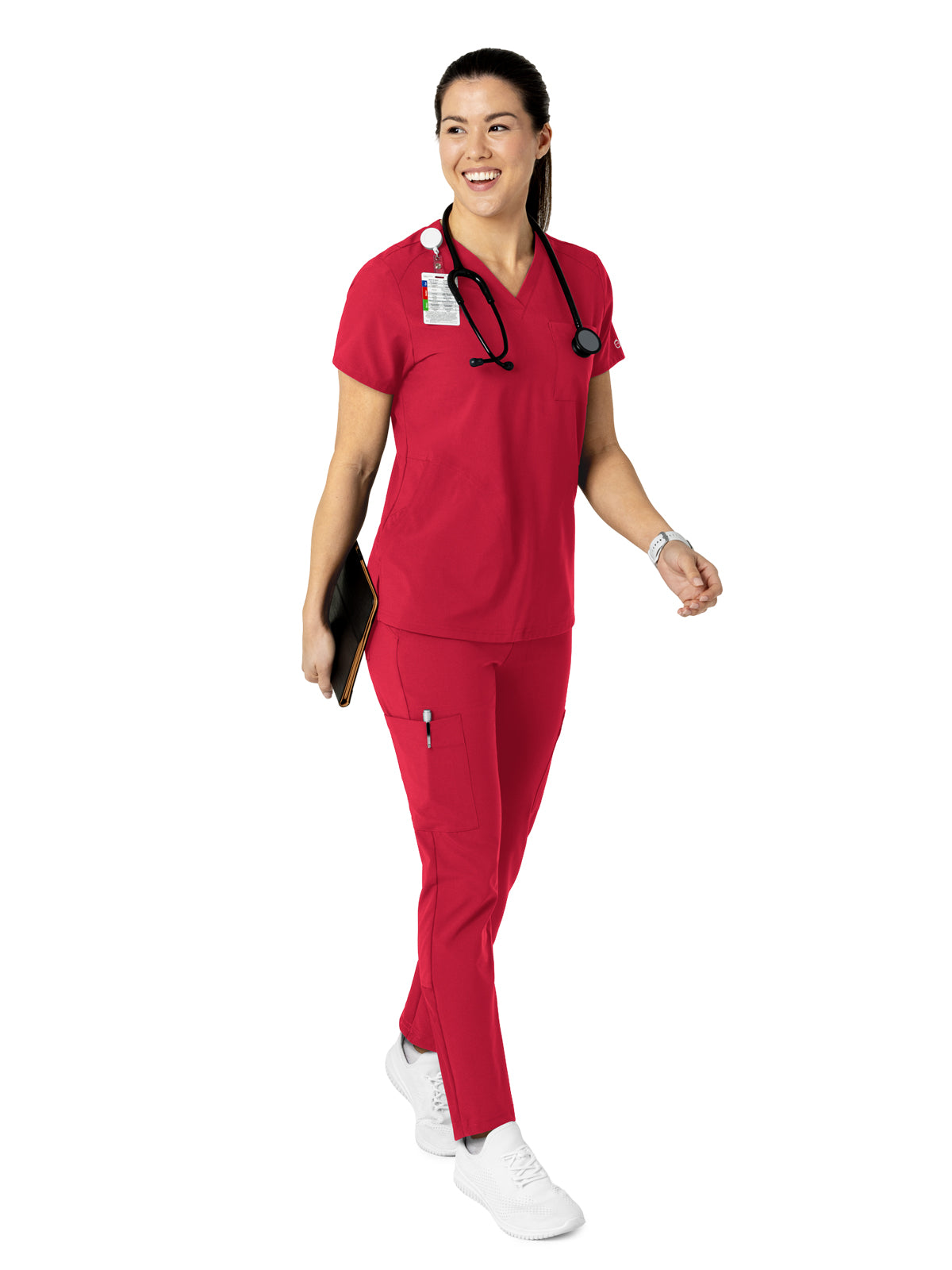 Women's Three-Pocket Flex-N-Reach V-Neck Scrub Top