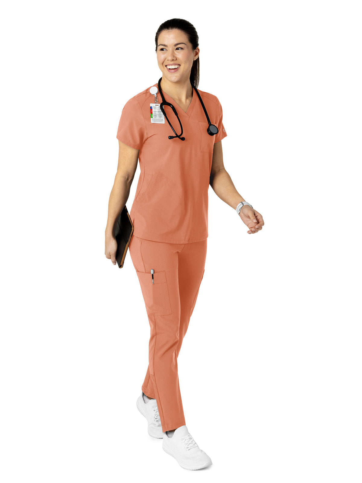 Women's Three-Pocket Flex-N-Reach V-Neck Scrub Top