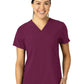 Women's Three-Pocket Flex-N-Reach V-Neck Top - 6045 - Wine