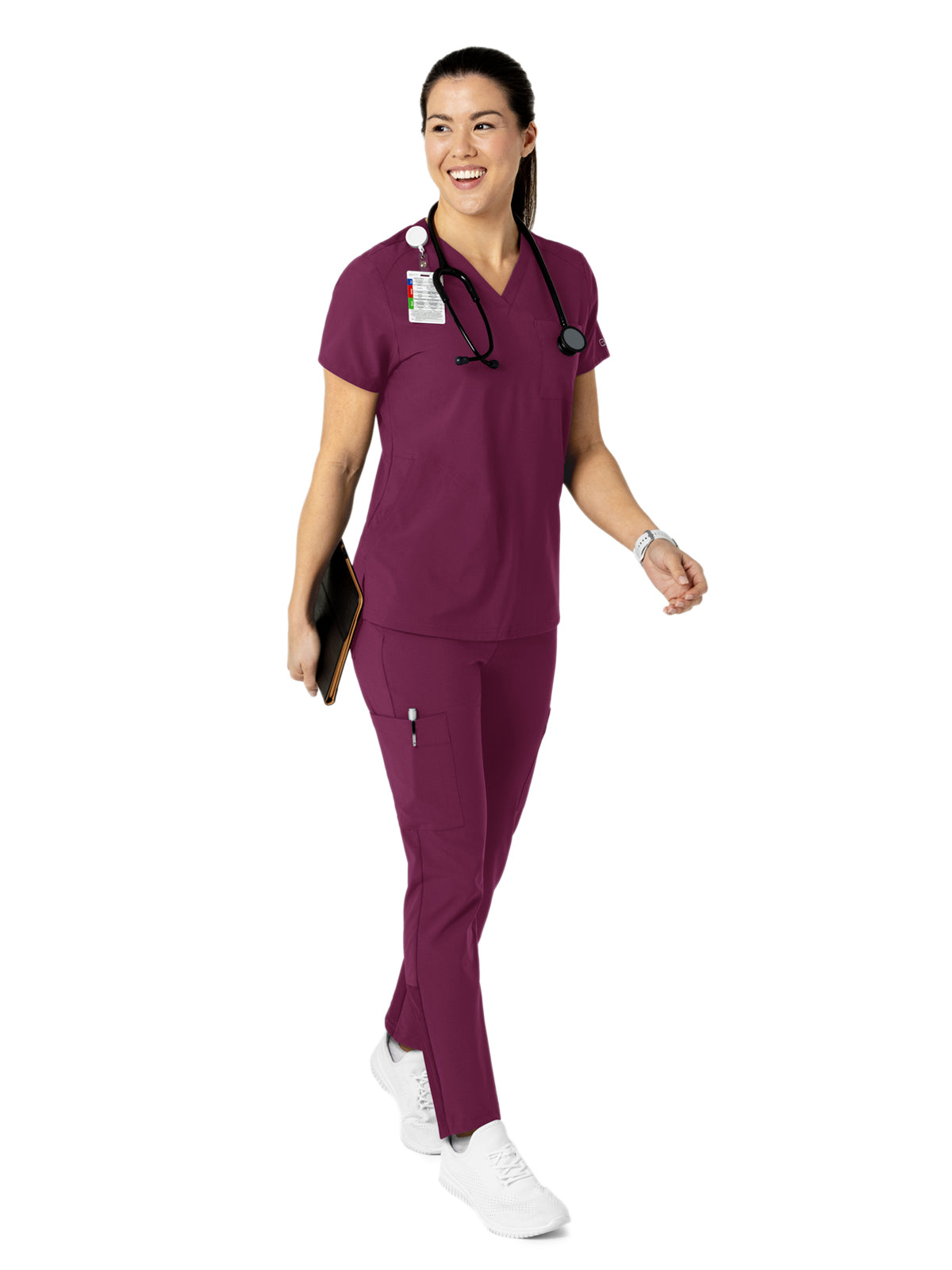 Women's Three-Pocket Flex-N-Reach V-Neck Scrub Top