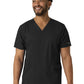 Unisex Three-Pocket V-Neck Scrub Top