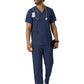 Unisex Three-Pocket V-Neck Scrub Top