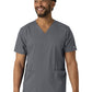 Unisex Three-Pocket V-Neck Scrub Top