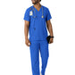 Unisex Three-Pocket V-Neck Scrub Top