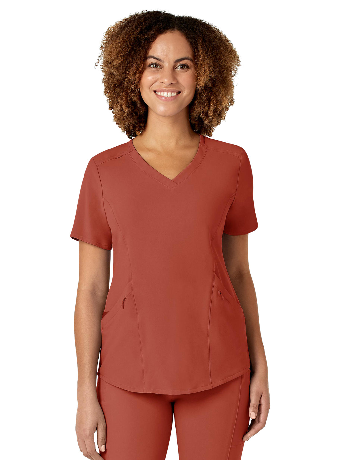 Women's Four-Pocket V-Neck Top