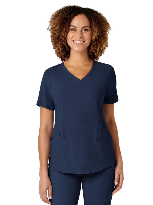 Women's Four-Pocket V-Neck Top