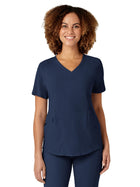 Women's Four-Pocket V-Neck Top - 6134 - Navy