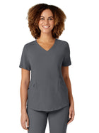 Women's Four-Pocket V-Neck Top - 6134 - Pewter