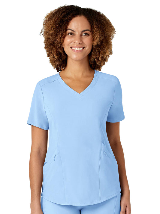 Women's Four-Pocket V-Neck Top