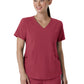 Women's Four-Pocket V-Neck Top - 6134 - Ruby