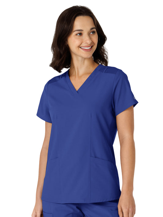 Women's Flex-n-Reach Side Panel V-Neck Top - 6145 - Galaxy Blue