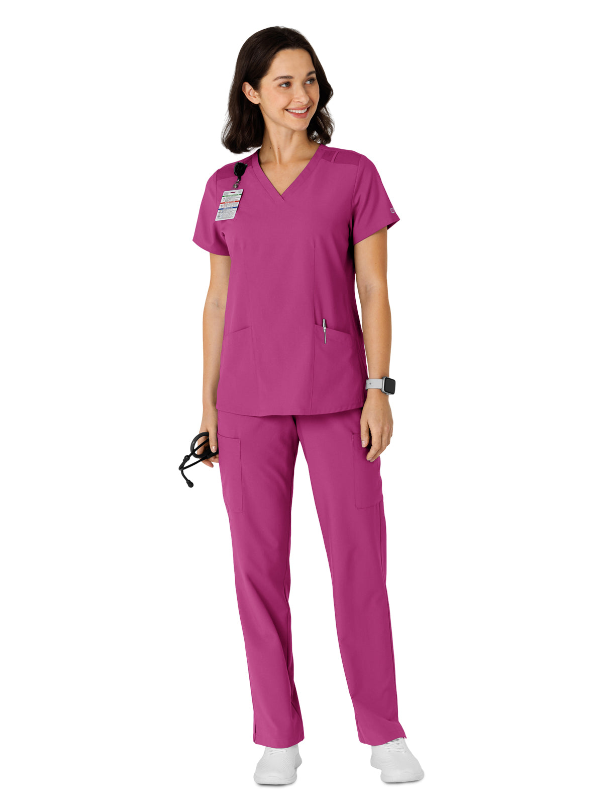 Women's Flex-n-Reach Side Panel V-Neck Scrub Top