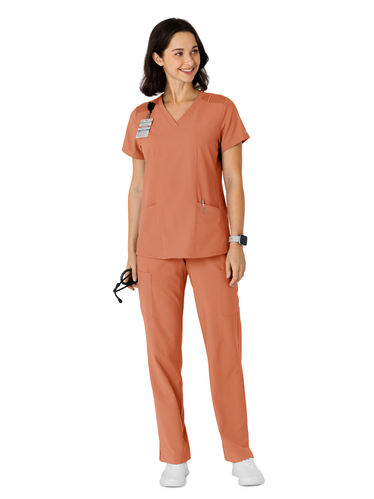 Women's Flex-n-Reach Side Panel V-Neck Scrub Top