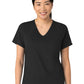 Women's Two-Pocket Tuck-In V-Neck Top - 6151 - Black