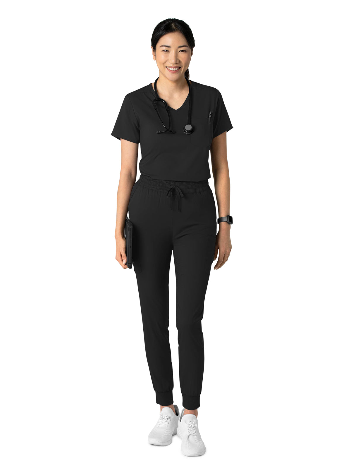 Women's Two-Pocket Tuck-In V-Neck Top