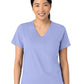 Women's Two-Pocket Tuck-In V-Neck Top - 6151 - Ceil Blue