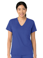 Women's Two-Pocket Tuck-In V-Neck Top - 6151 - Galaxy Blue