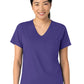 Women's Two-Pocket Tuck-In V-Neck Top - 6151 - Grape