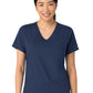 Women's Two-Pocket Tuck-In V-Neck Top - 6151 - Navy