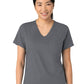 Women's Two-Pocket Tuck-In V-Neck Top - 6151 - Pewter
