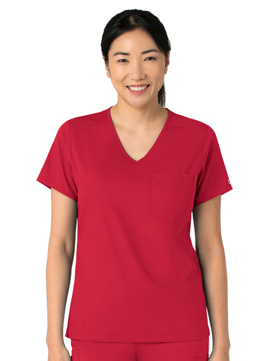 Women's Two-Pocket Tuck-In V-Neck Top