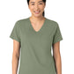 Women's Two-Pocket Tuck-In V-Neck Top - 6151 - Sage
