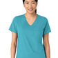 Women's Two-Pocket Tuck-In V-Neck Top - 6151 - Teal