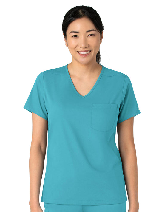 Women's Two-Pocket Tuck-In V-Neck Top