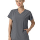 Women's Two-Pocket V-Neck Tunic Scrub Top - 6154 - Pewter