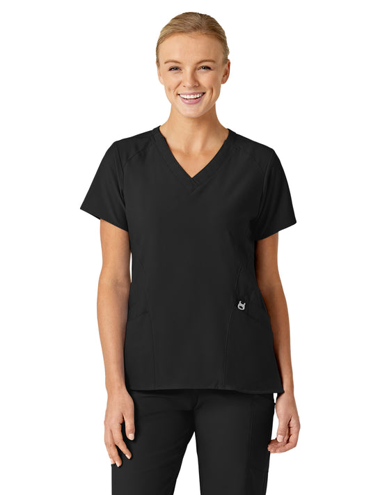 Women's Five-Pocket V-Neck Top