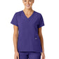 Women's Five-Pocket V-Neck Top - 6155 - Grape