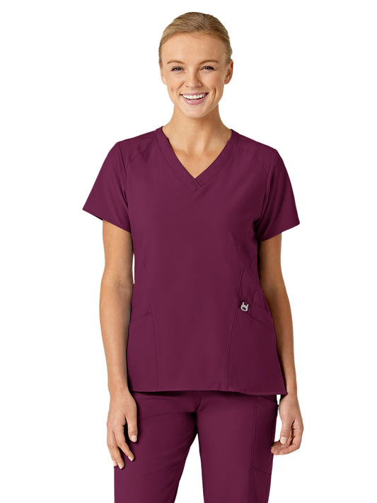 Women's Five-Pocket V-Neck Top