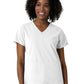 Women's Three-Pocket V-Neck Scrub Top - 6180 - White