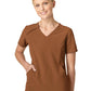 Women's Four-Pocket Hidden Zip V-Neck Top