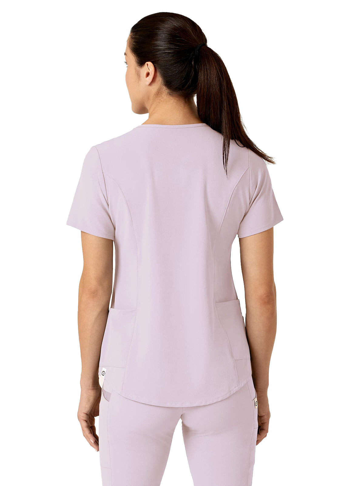 Women's Four-Pocket Hidden Zip V-Neck Top